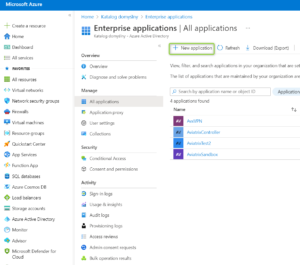 Enterprise Application creation in Azure - step 2