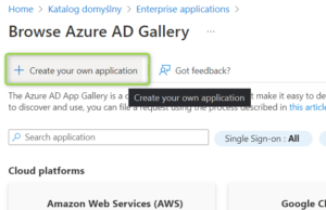 Enterprise Application creation in Azure - step 3
