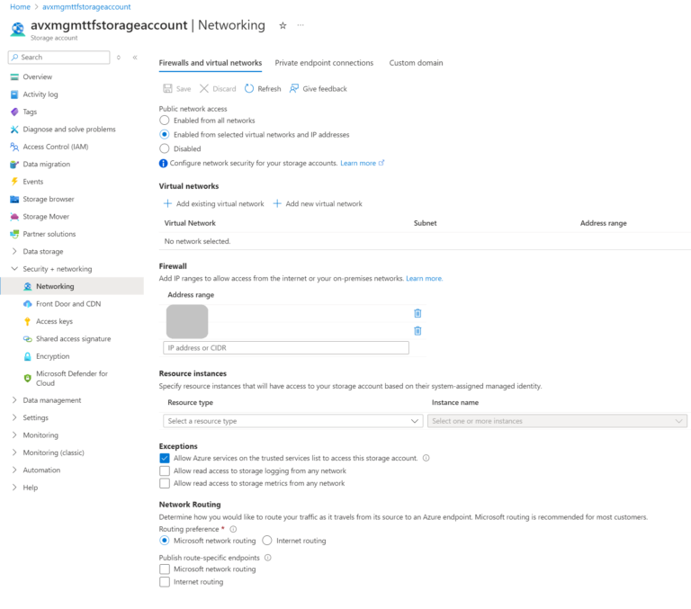 Azure Storage Firewall Rules