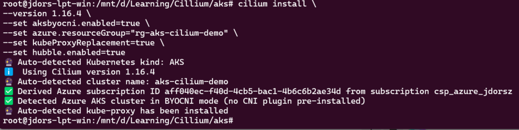 Install Cilium