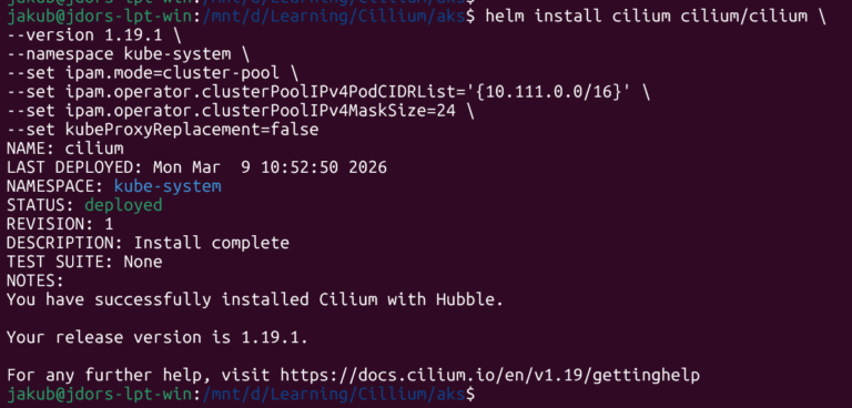 Cilium Installation using Helm