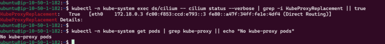 Kube-Proxy Replacement Verification