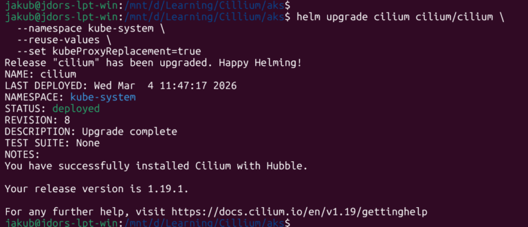 Enabling Cilium as Kube-Proxy replacement